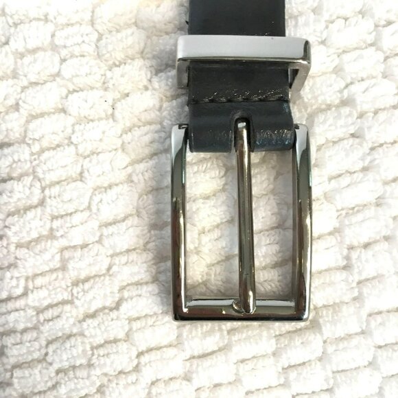 The Ritz Accessory Collection Belt Charcoal Gray Silver Buckle Women's Large - Picture 3 of 8